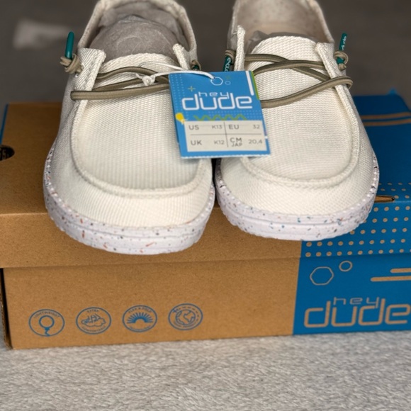 Hey Dude Wendy Youth “Disco White” – Size K13 – Brand New with Box! - Picture 7 of 10